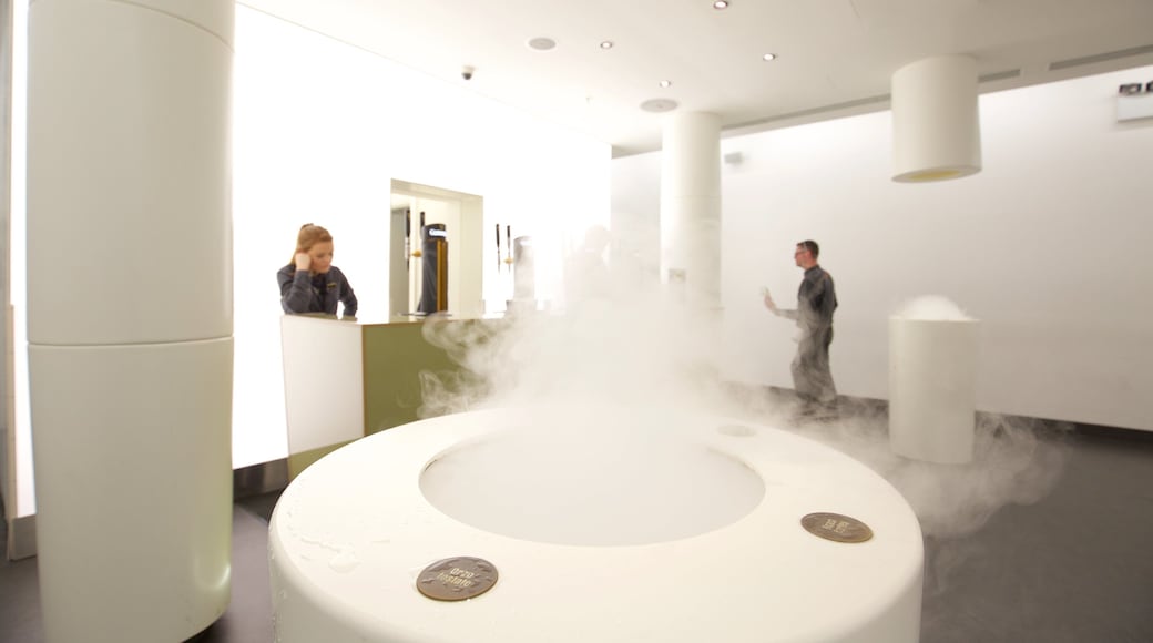 Guinness Storehouse showing interior views as well as a small group of people