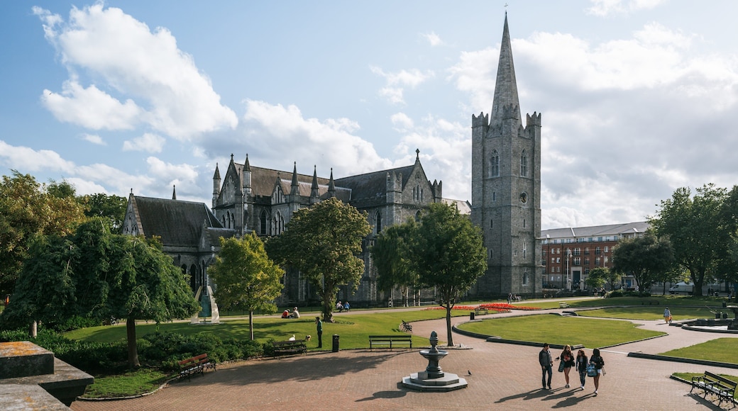 St. Patrick\'s Cathedral showing heritage architecture, a church or cathedral and a garden