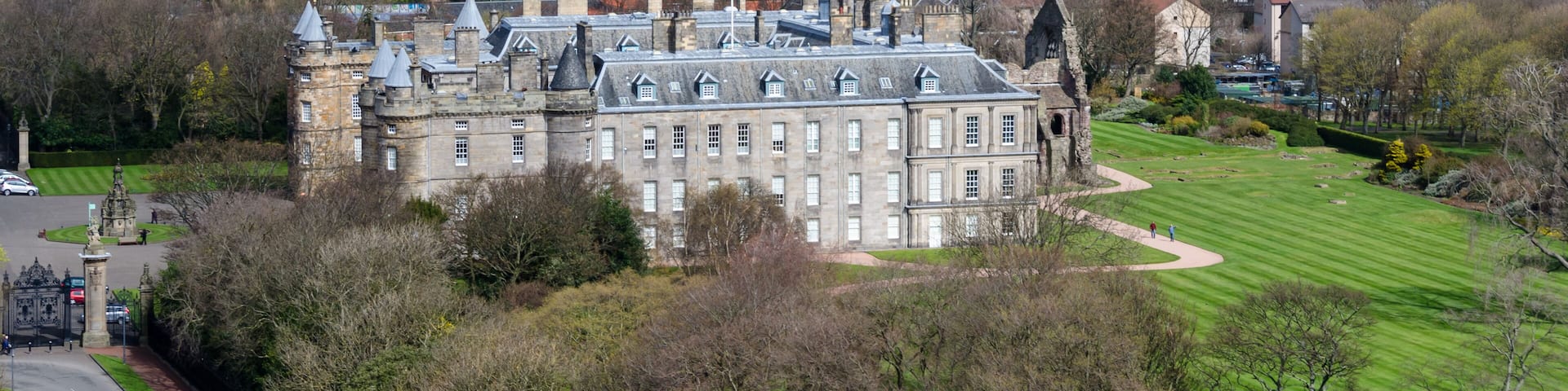 Holyrood Palace and Abbey in Edinburgh, Scotland