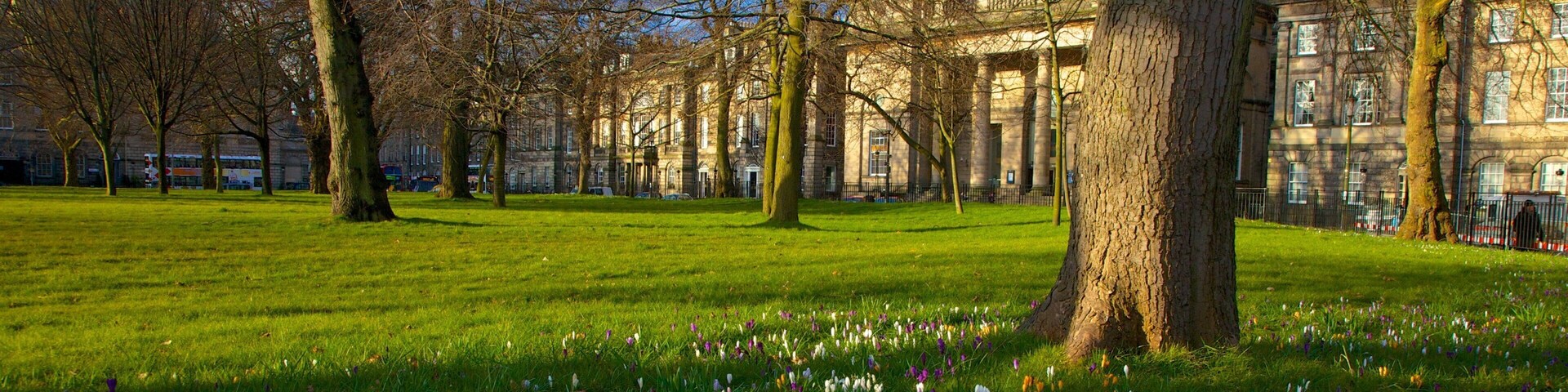 Georgian House showing heritage architecture, a park and a city