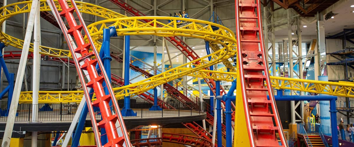 West Edmonton Mall showing interior views and rides