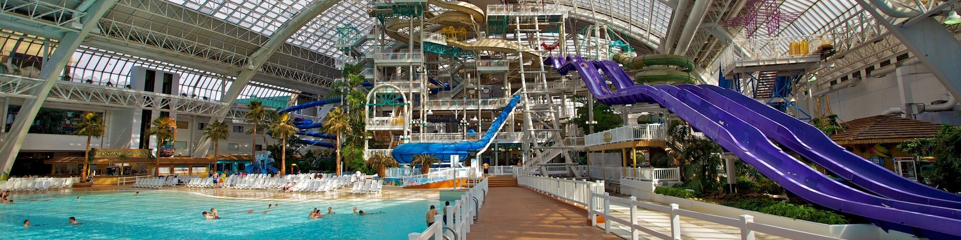 West Edmonton Mall which includes a waterpark and interior views