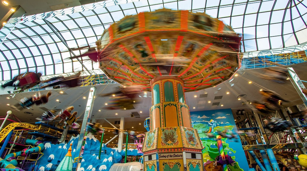 West Edmonton Mall which includes rides and interior views