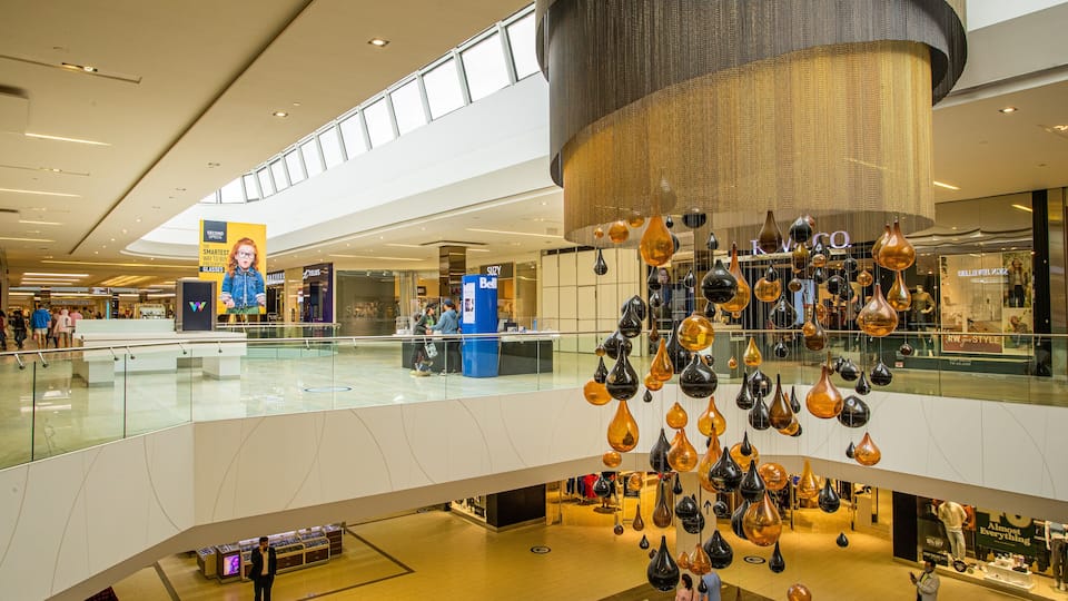 West Edmonton Mall showing interior views, art and shopping