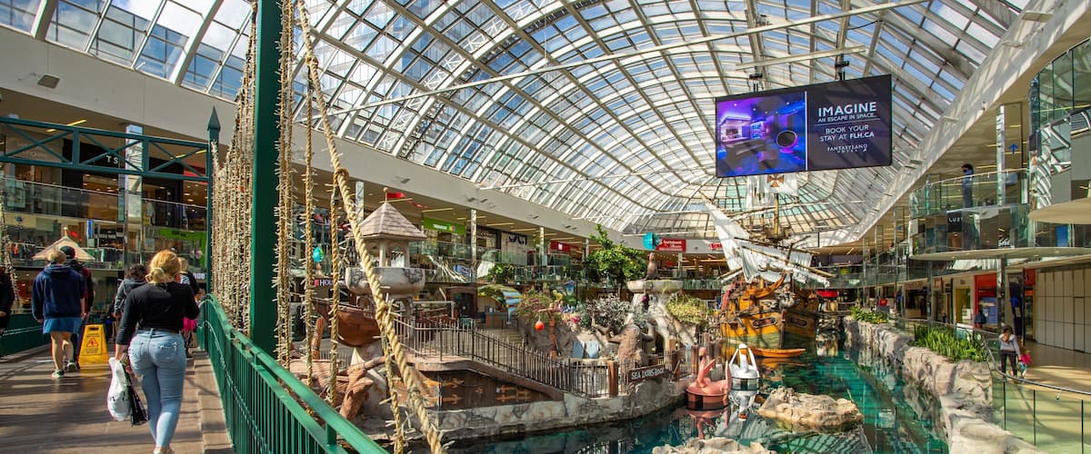 West Edmonton Mall featuring interior views, shopping and a playground
