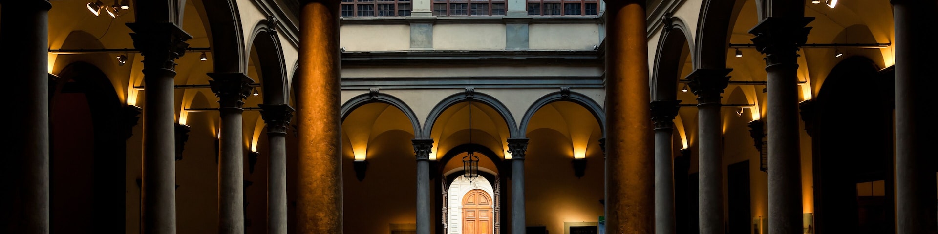 Courtyard of Palazzo Strozzi in Florence.