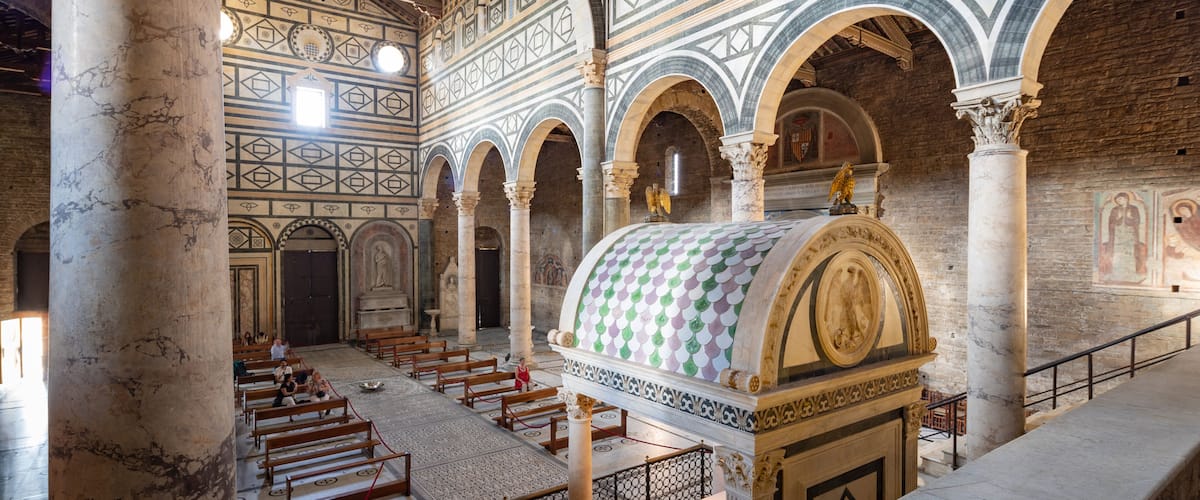San Miniato al Monte which includes heritage elements, interior views and a church or cathedral