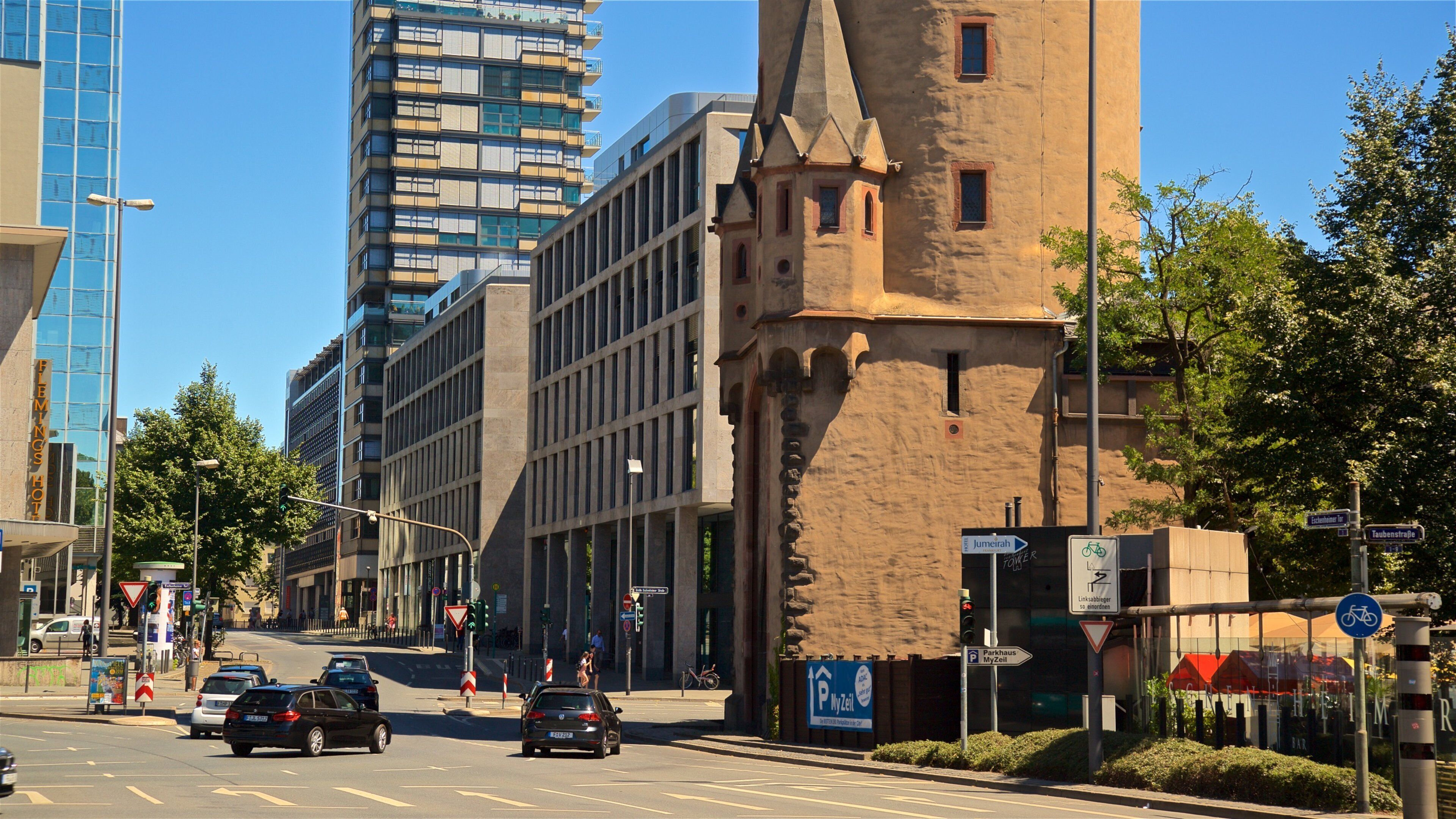 Eschenheimer Tower featuring heritage elements