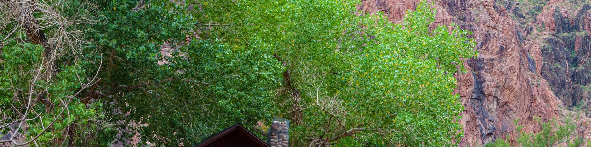 Cabin Above Bright Angel Creek Near Phantom Ranch. , Grand Canyon National Park, Arizona, USA