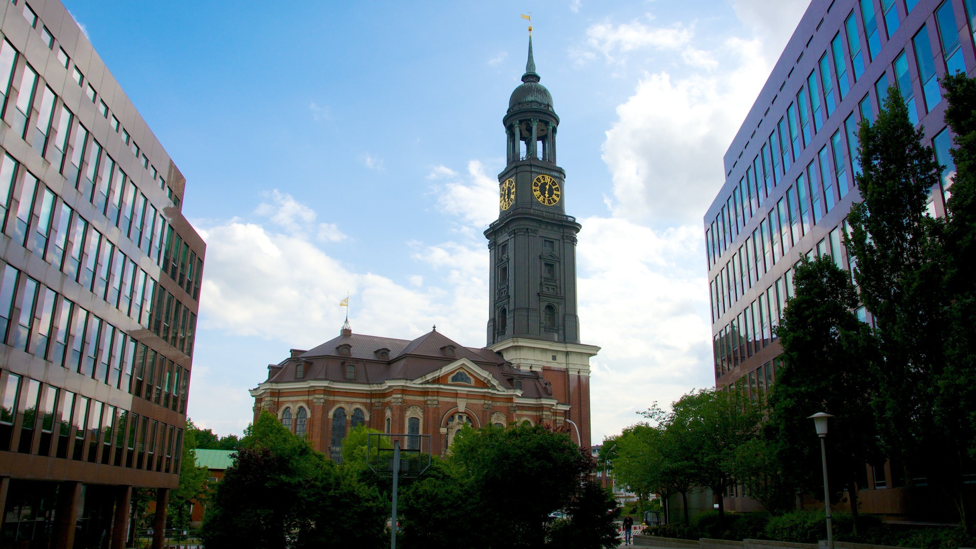 St. Michaelis Church showing a city and a church or cathedral