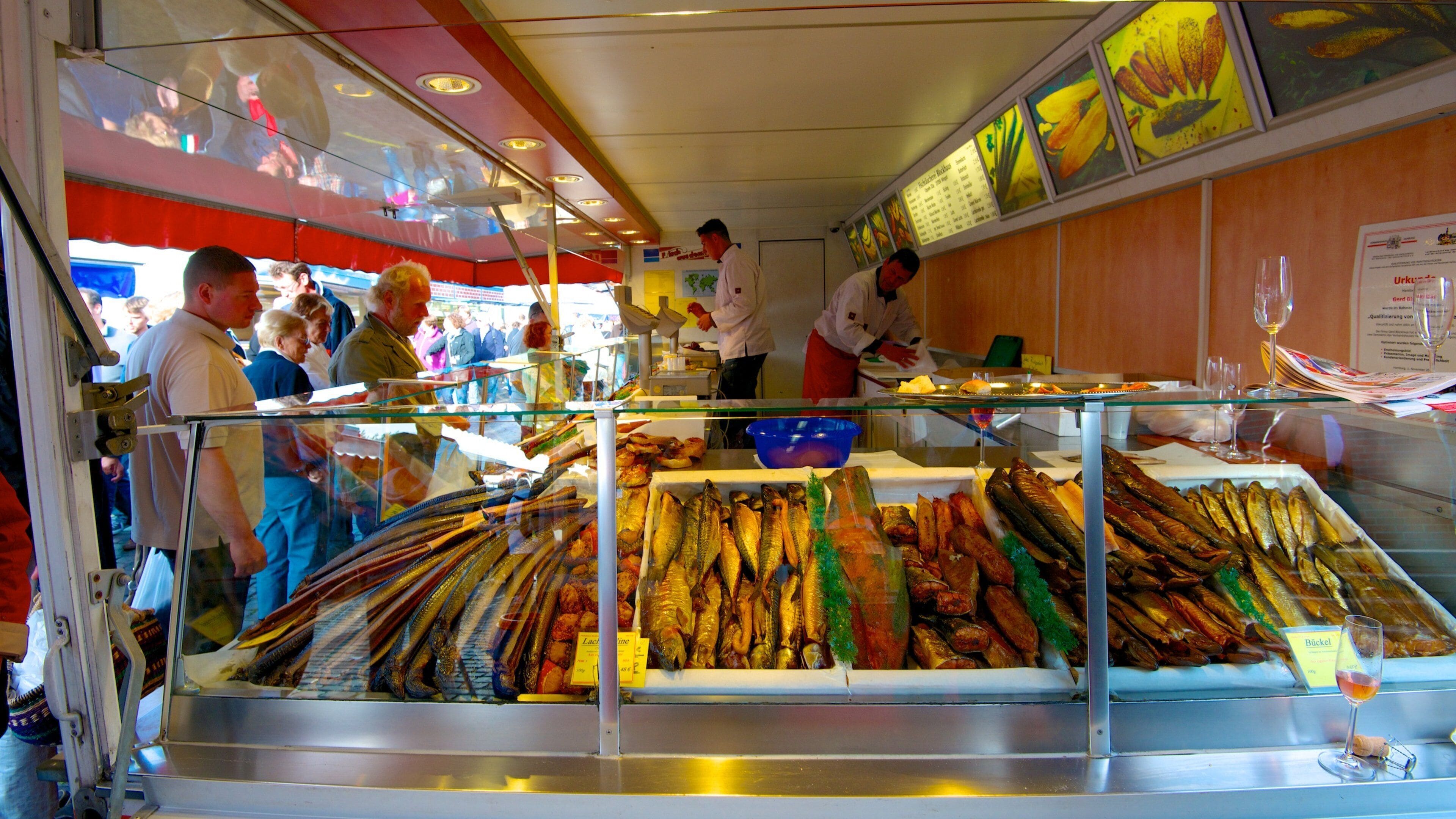 Fish Market featuring interior views, markets and food