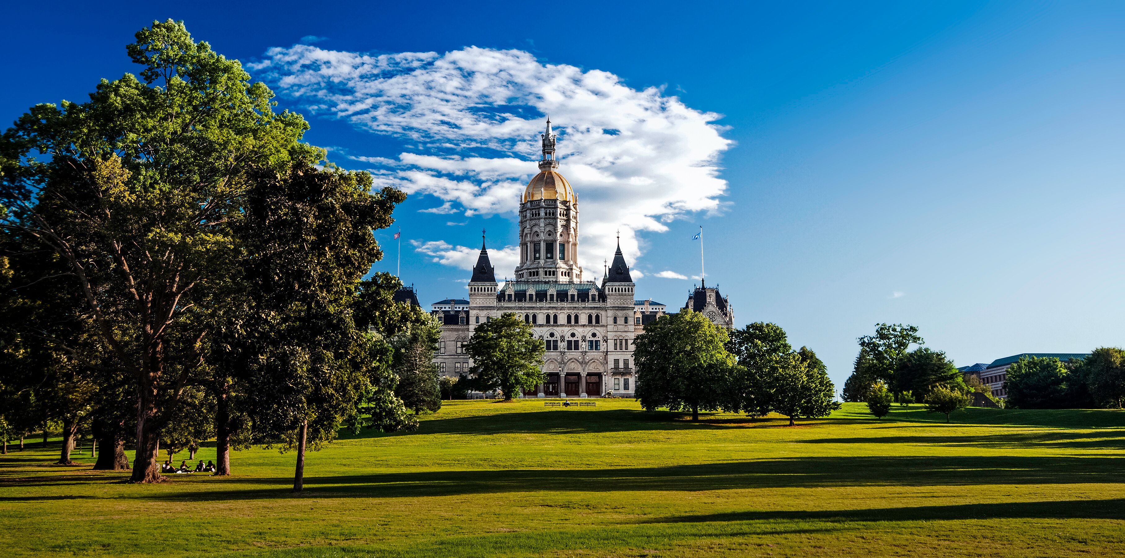 State Capitol and Bushnell Park, Hartford, Connecticut