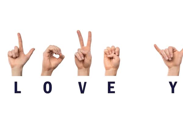 I love You Finger Spelling in American Sign Language ASL