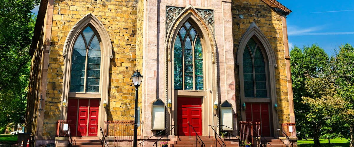 Trinity Church on the Green in New Haven - Connecticut, United States