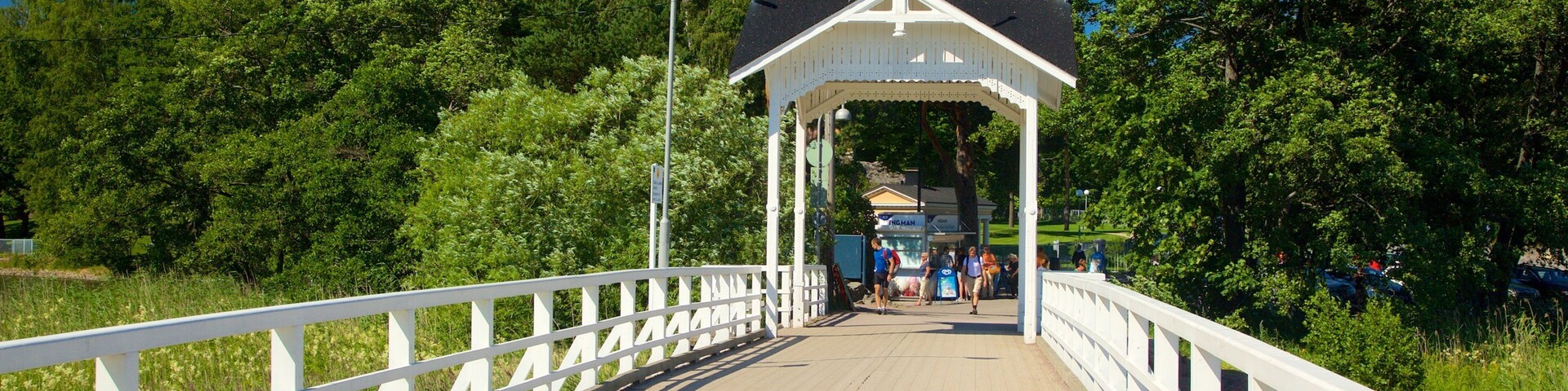 Seurasaari Open Air Museum featuring a bridge