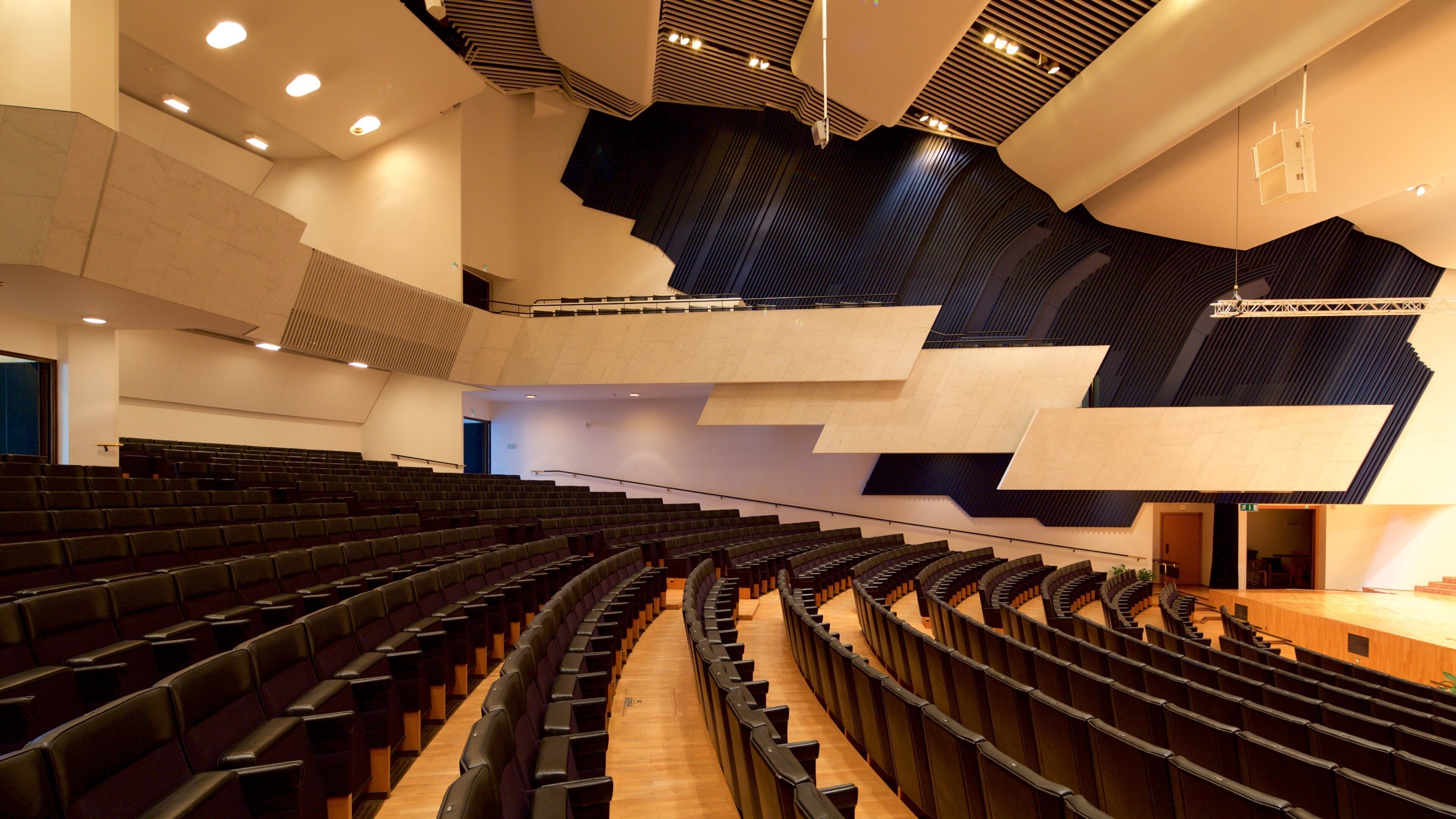 Finlandia Hall which includes interior views and modern architecture