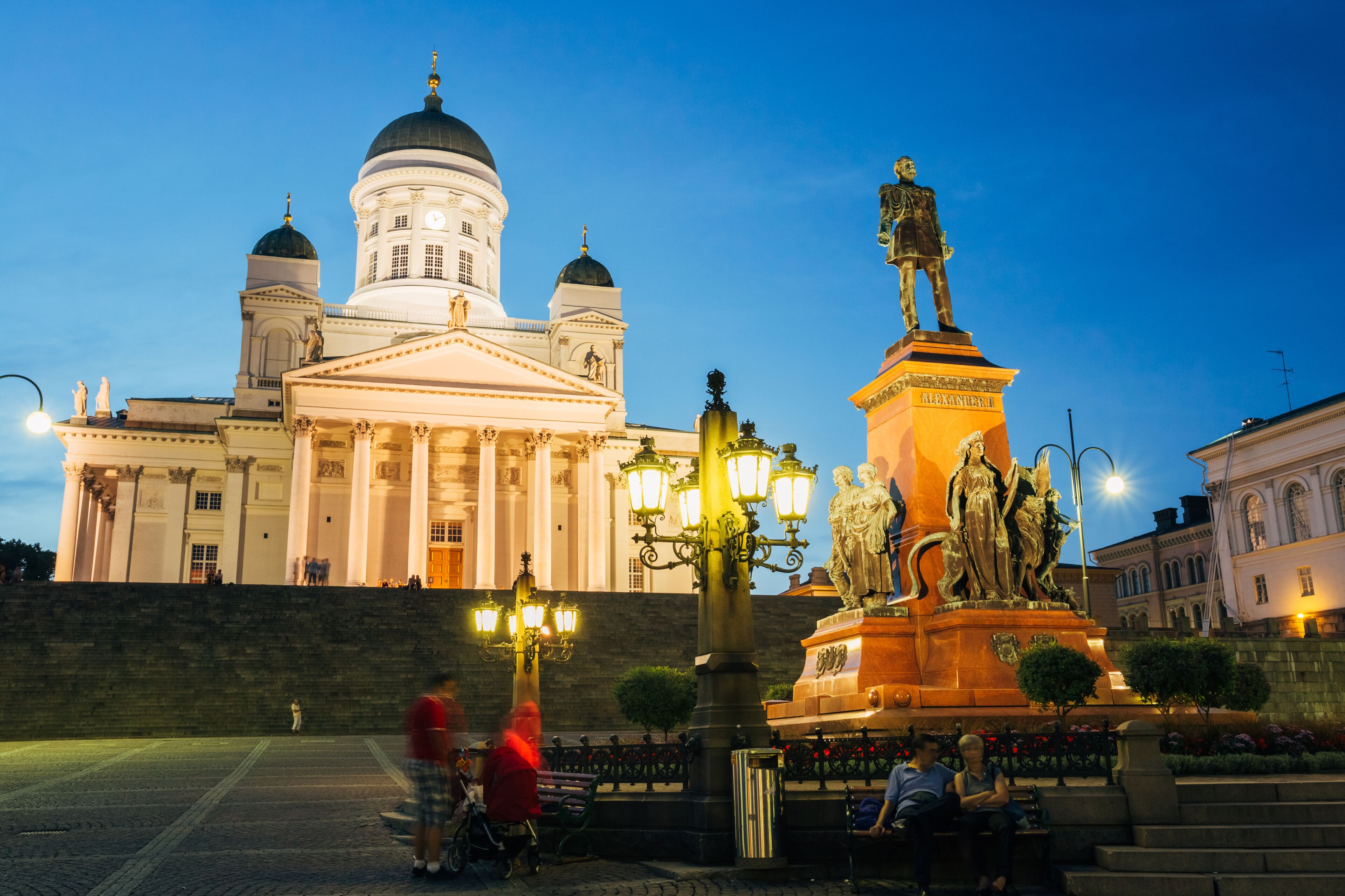Helsinki Cathedral, Helsinki, Finland. Summer Evening