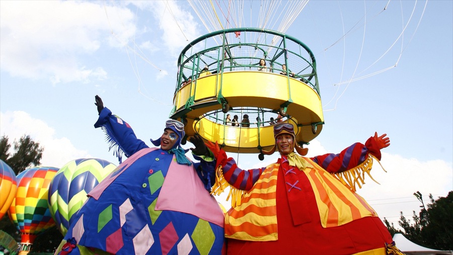 Ocean Park featuring rides and performance art
