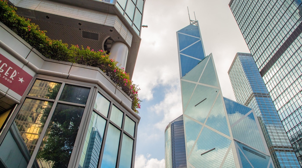 Bank of China Tower which includes a city and a skyscraper