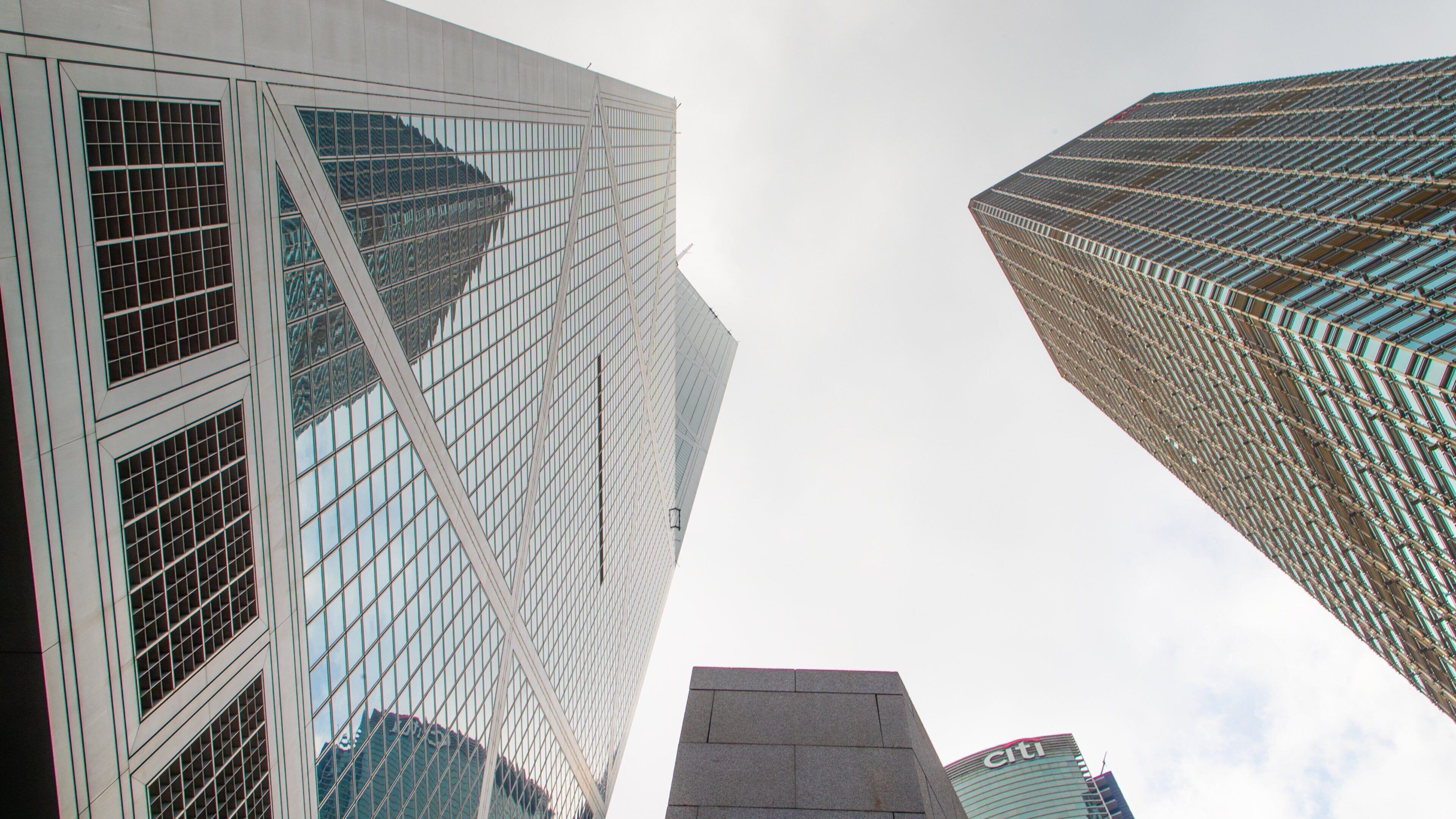 Bank of China Tower showing a high rise building and a city