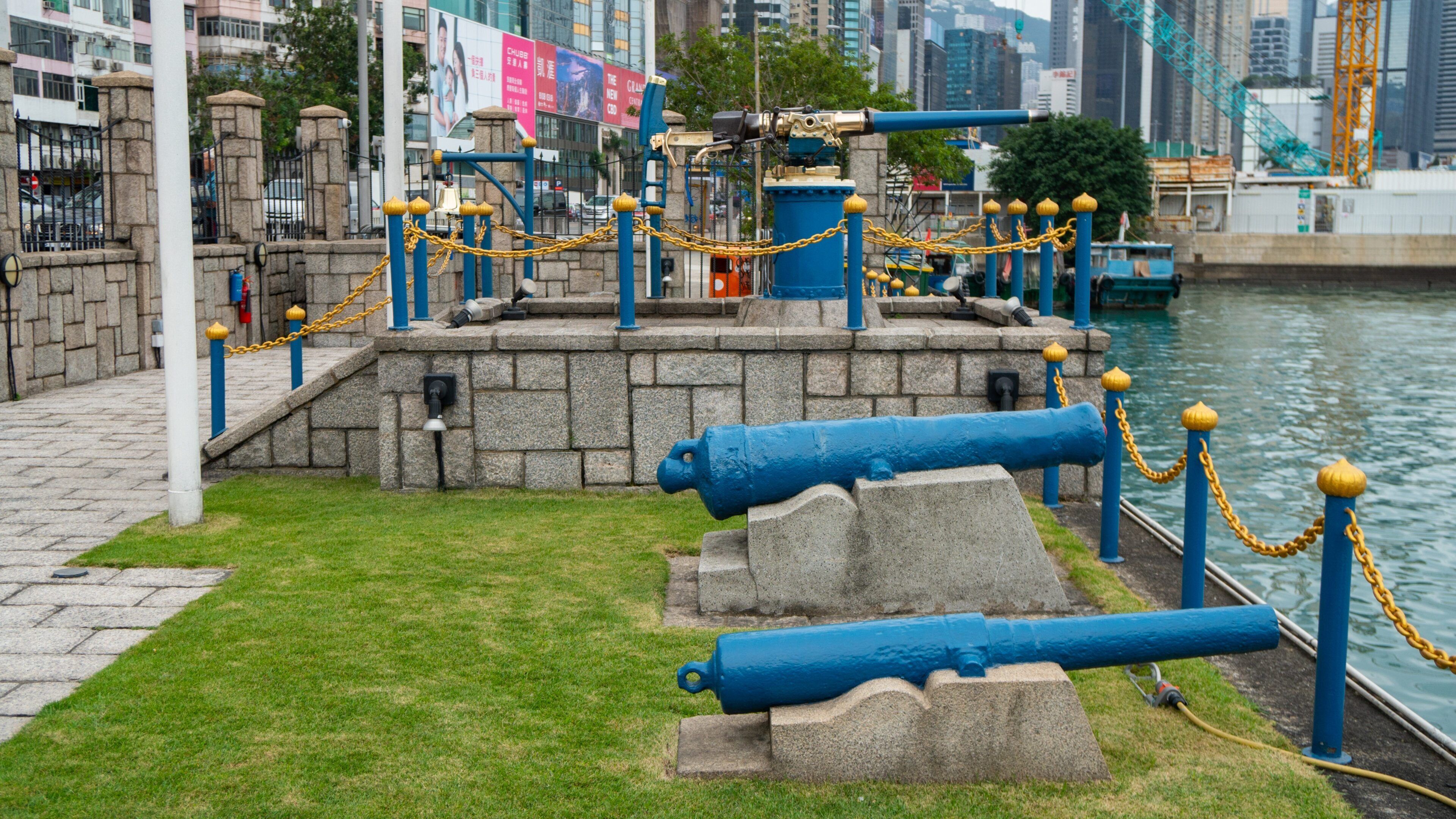 Noon Day Gun featuring a bay or harbor, military items and heritage elements