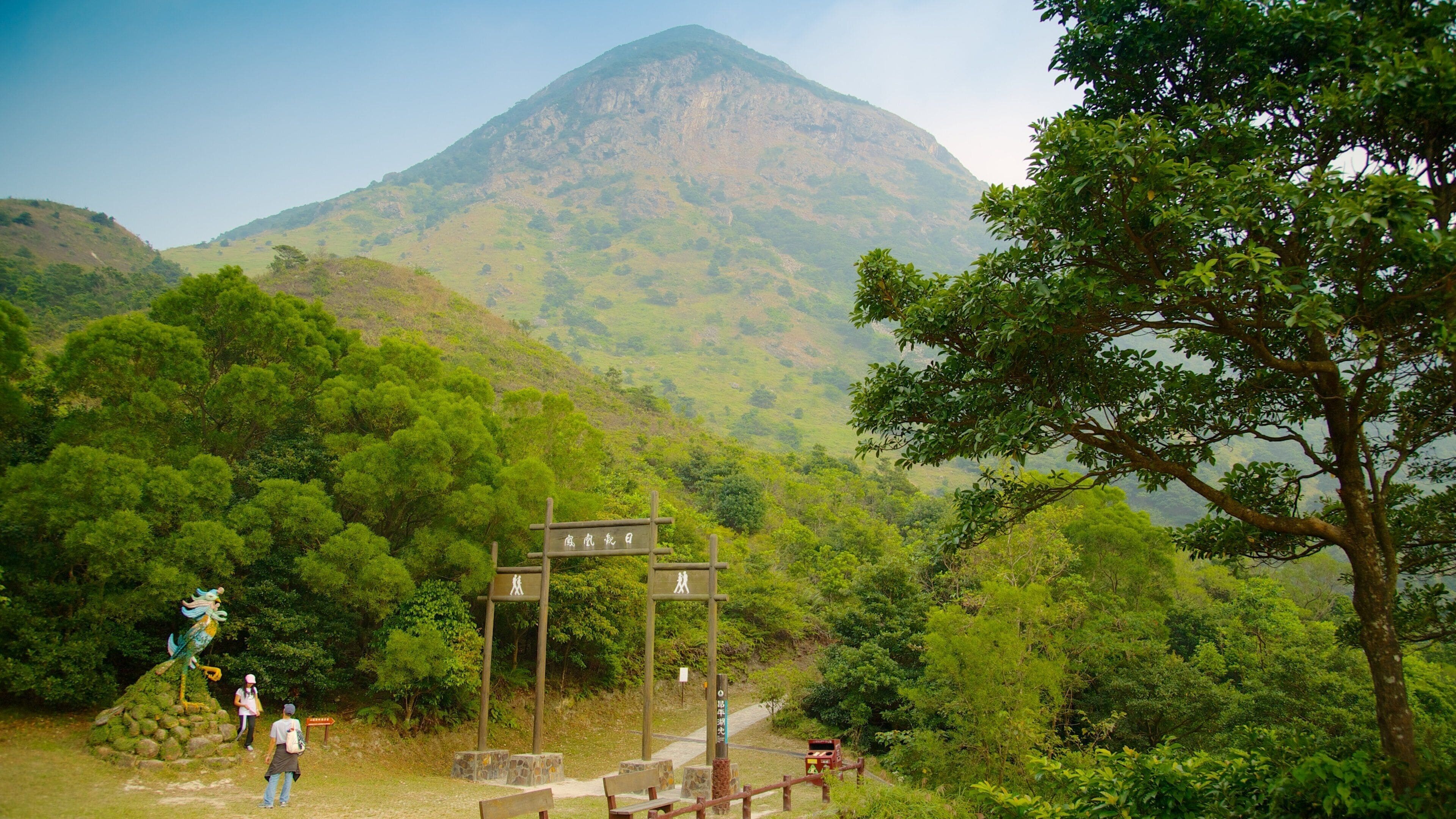 Po Lin Monastery showing mountains