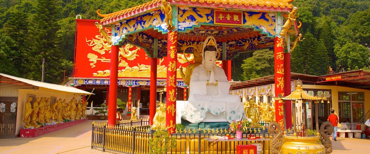 Ten Thousand Buddhas Monastery which includes religious elements and a temple or place of worship
