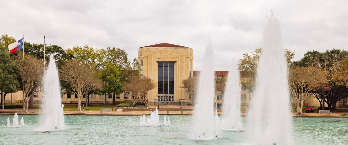 Overcast view of the campus of University of Houston