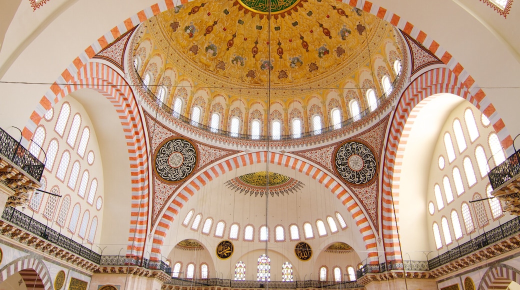 Mezquita de Süleymaniye que incluye una mezquita y vistas de interior