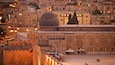 Al-Aqsa Mosque which includes a city, landscape views and night scenes