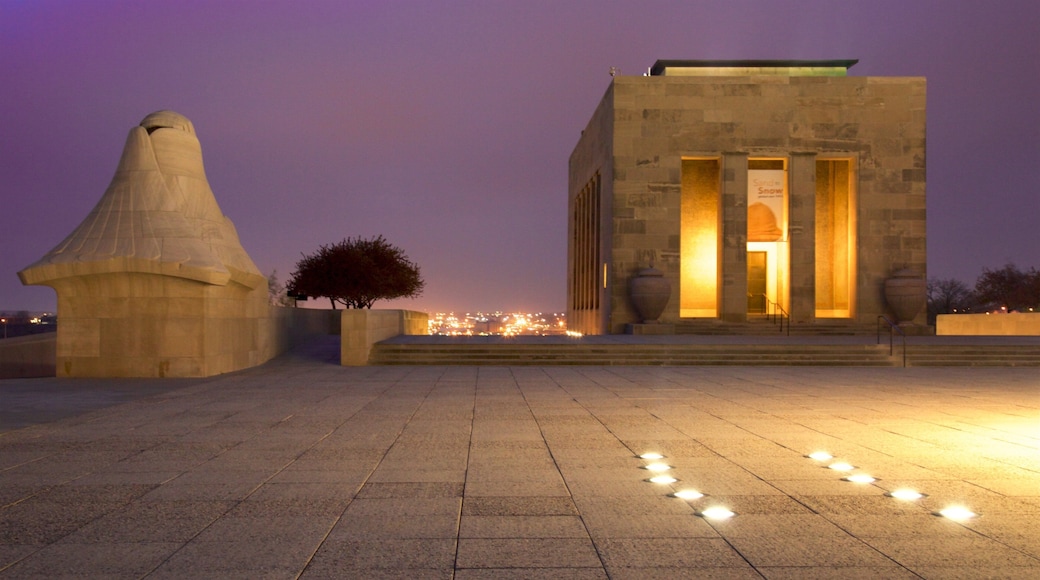 Frihetsminnesmerket som viser kulturarv og nattbilder