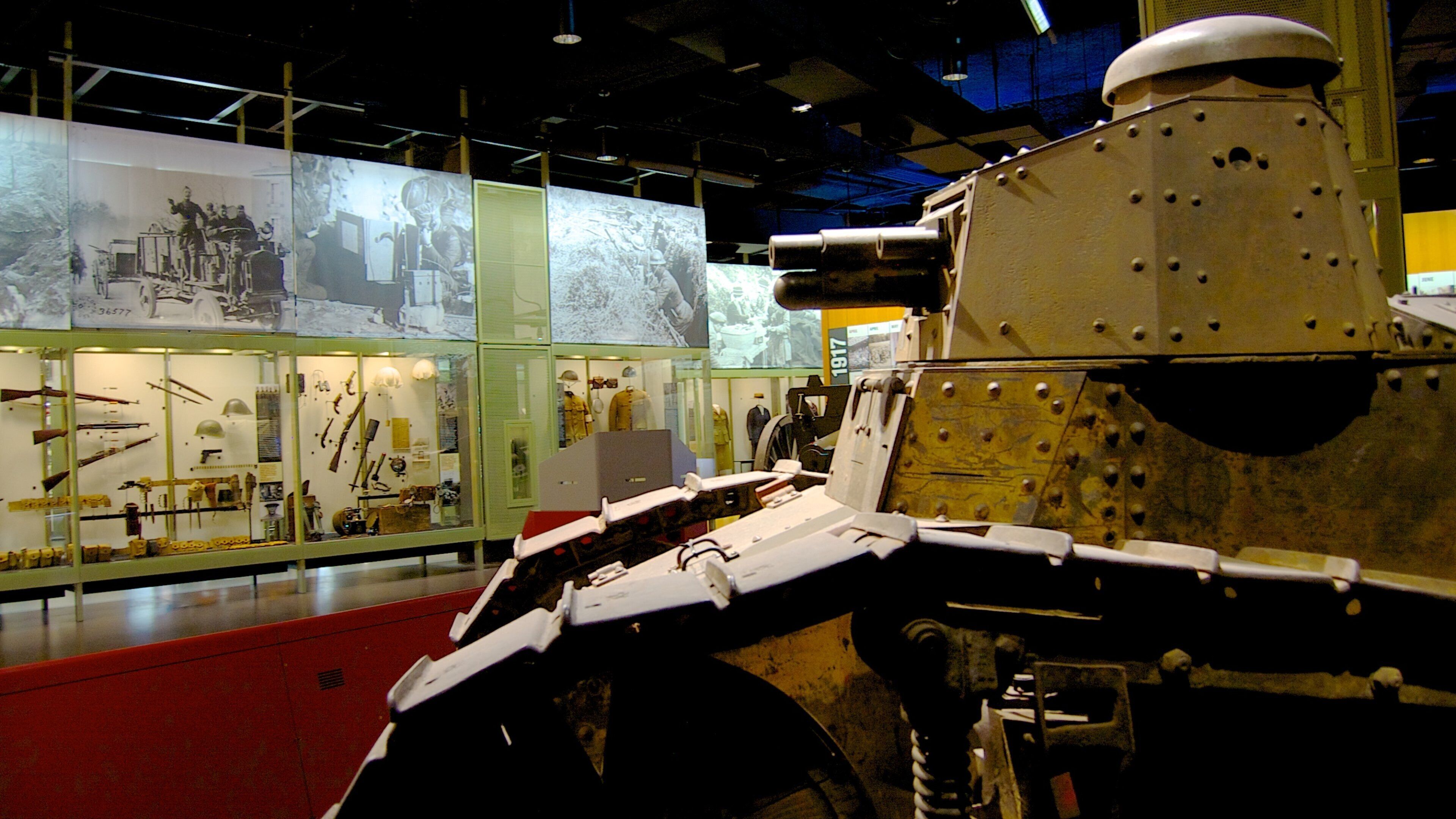 Liberty Memorial which includes a memorial, military items and interior views