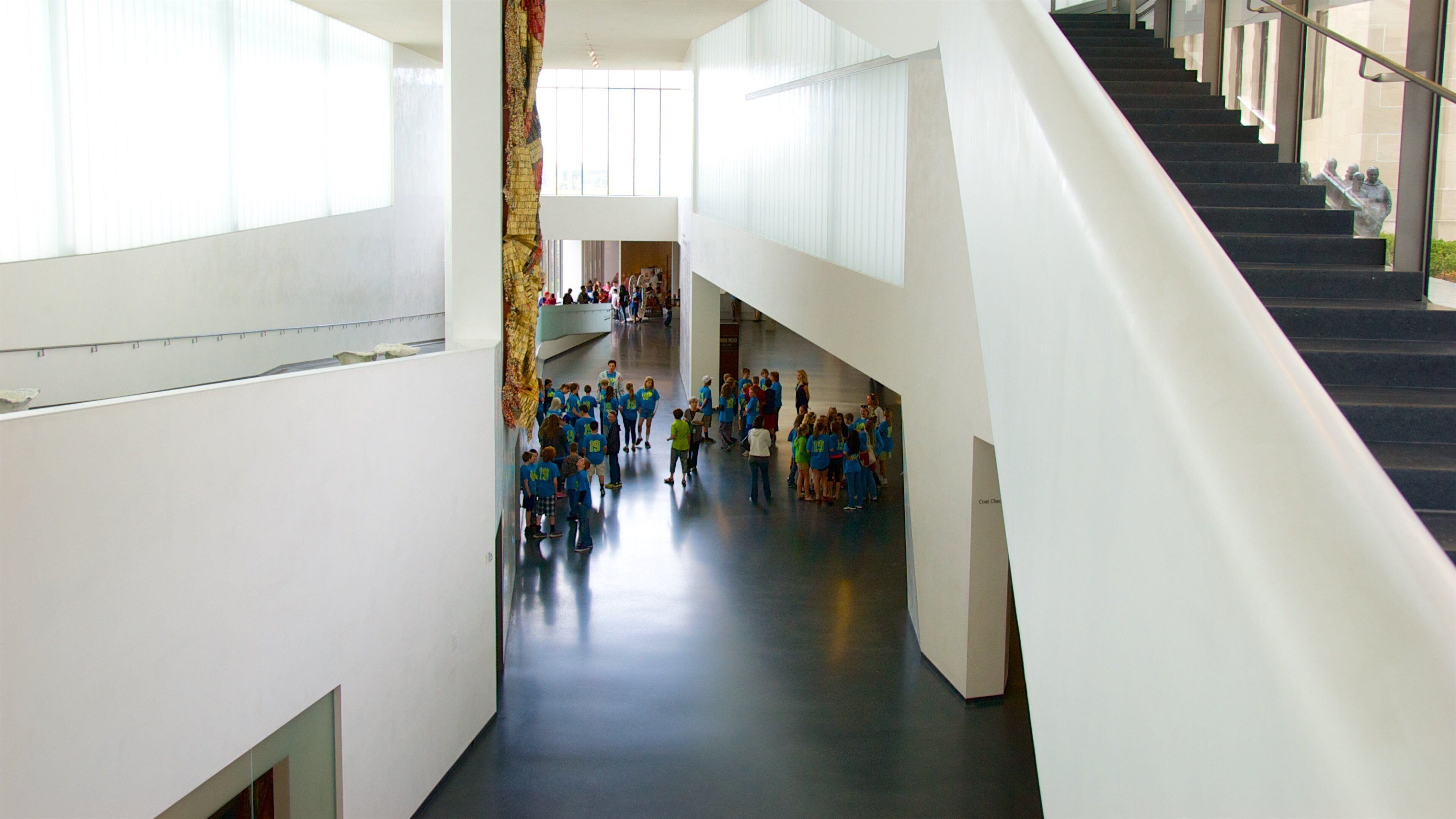 Nelson-Atkins Museum of Art showing interior views as well as a small group of people