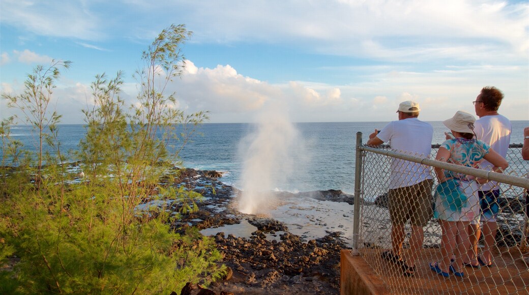 Spouting Horn johon kuuluu näkymät, karu rannikko ja yleiset rantanäkymät