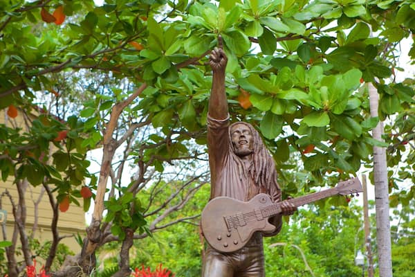Bob Marley Museum featuring a statue or sculpture