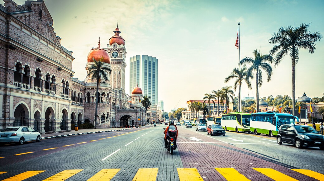 Road in front of Sultan Abdul Samad Building In Malaysia