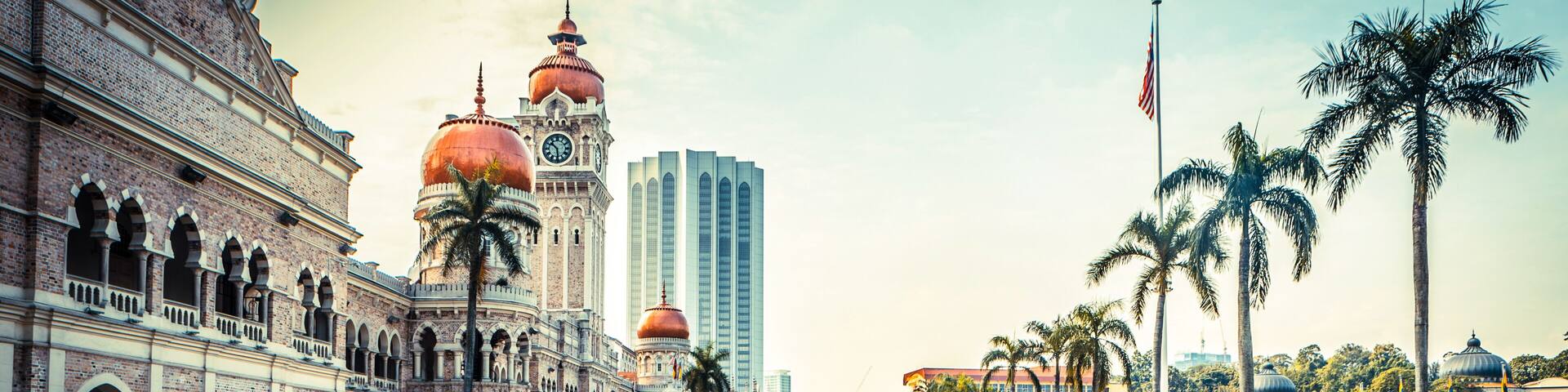 Road in front of Sultan Abdul Samad Building In Malaysia
