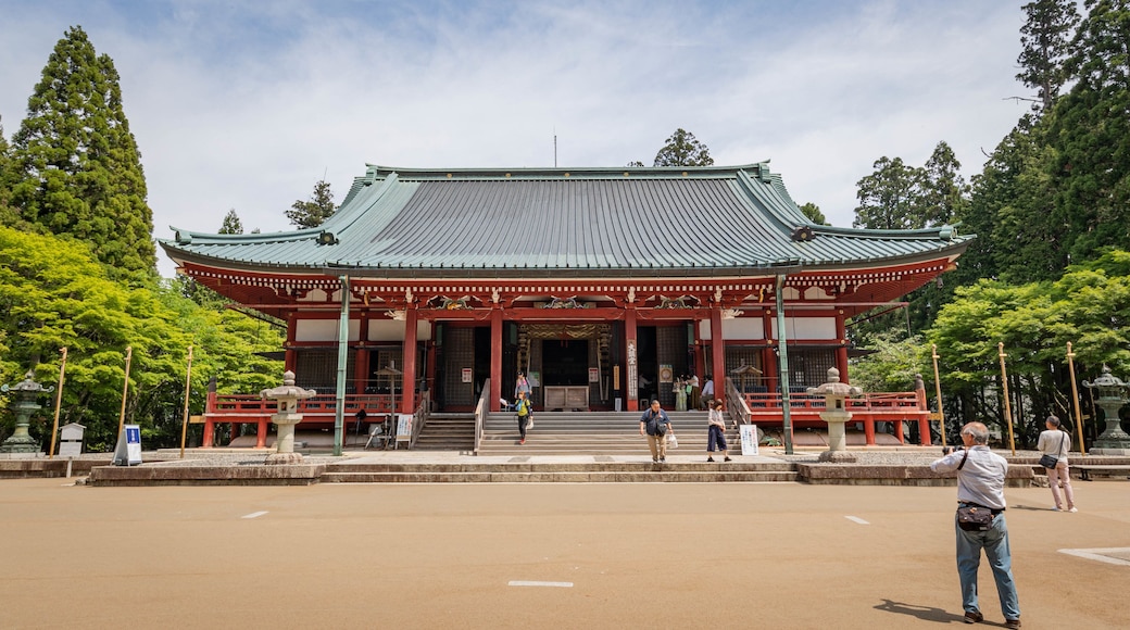 Enryakuji Temple featuring heritage elements, a square or plaza and a temple or place of worship