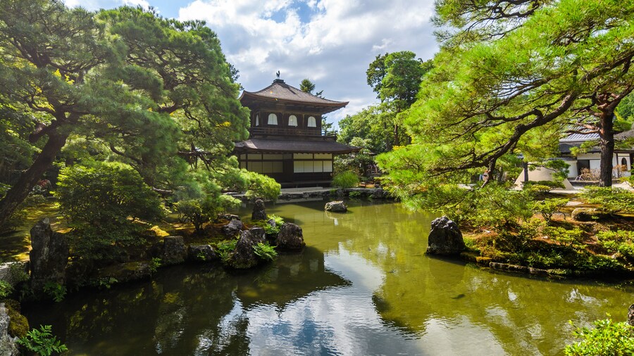 ginkakuji silver temple at kyoto higashiyama district, Japan