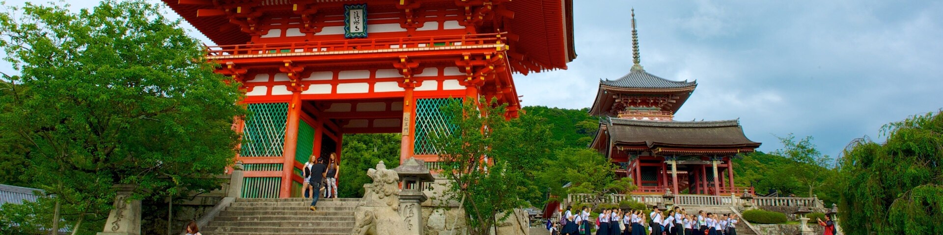 Kiyomizu Temple featuring a temple or place of worship, religious elements and heritage architecture