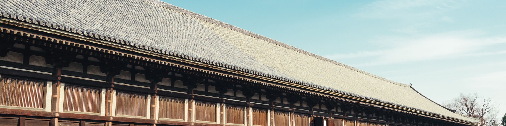 Main Hall of Sanjusangendo Buddhist Temple in Kyoto, Japan.