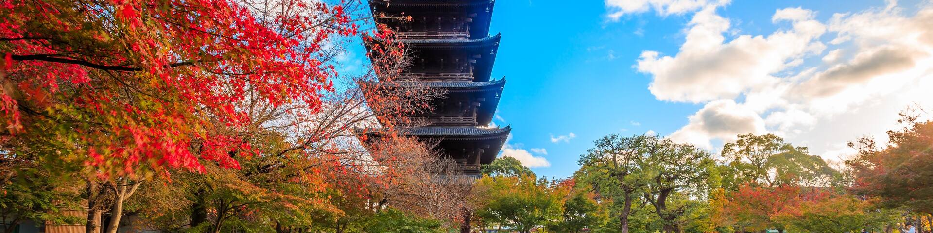 Wooden pagoda of Toji temple, Kyoto Japan