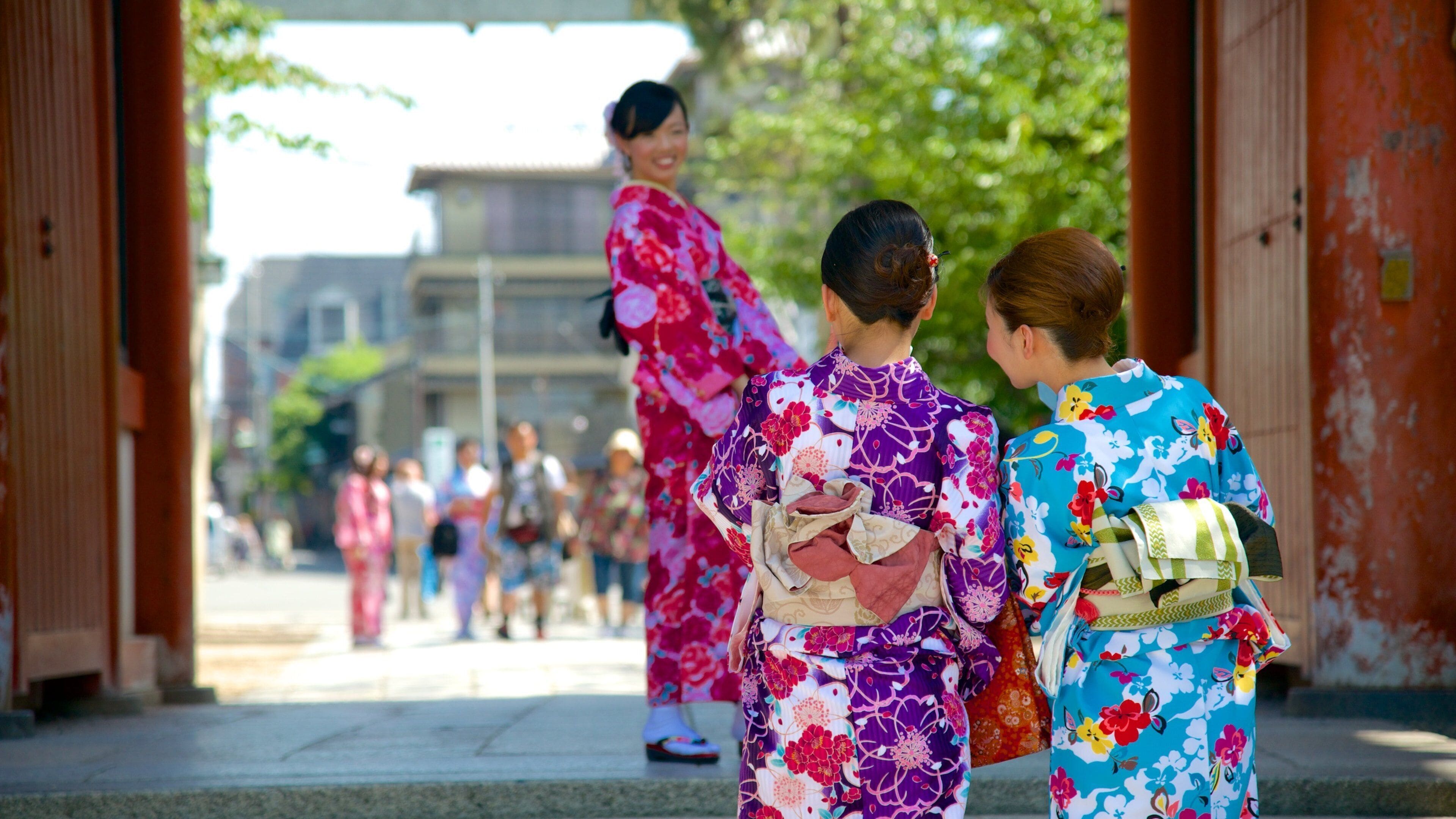 Santuario di Yasaka mostrando tempio o luogo di culto e città