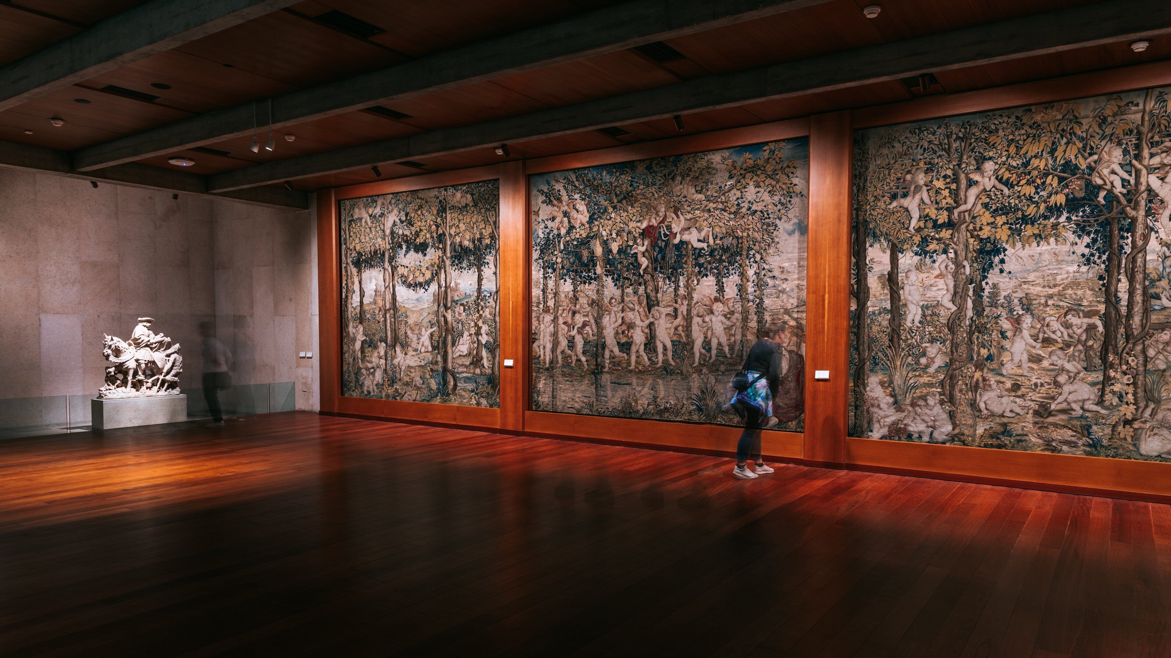 Gulbenkian Museum which includes art and interior views as well as an individual femail