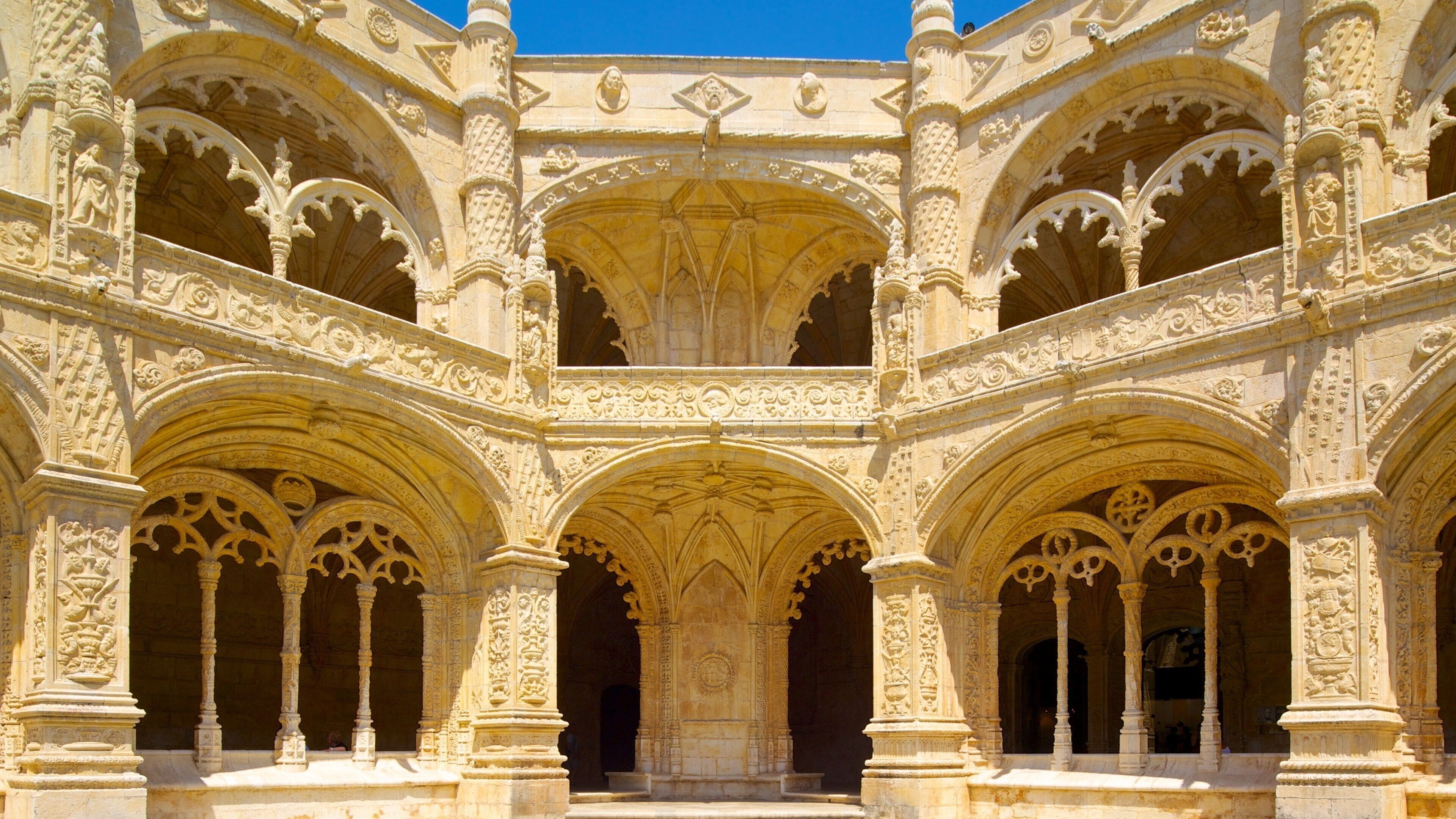 Jeronimos Monastery featuring heritage architecture and a church or cathedral