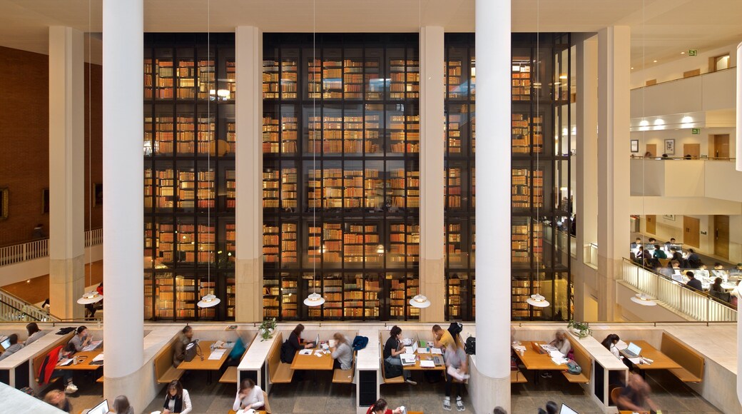 The British Museum featuring heritage elements and interior views as well as a small group of people
