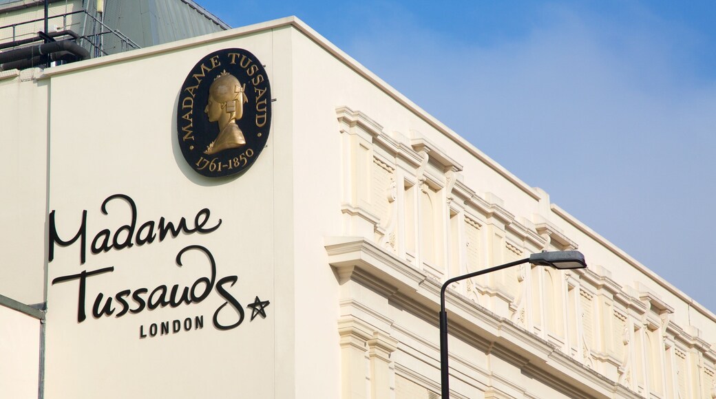 Madame Tussauds Wax Museum showing signage