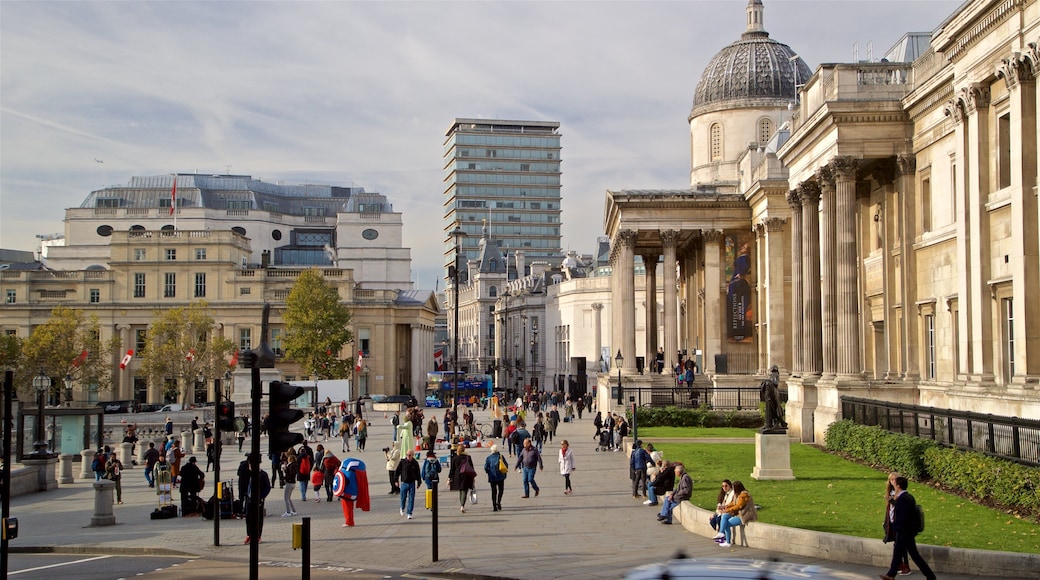 National Gallery featuring a city, street scenes and heritage architecture