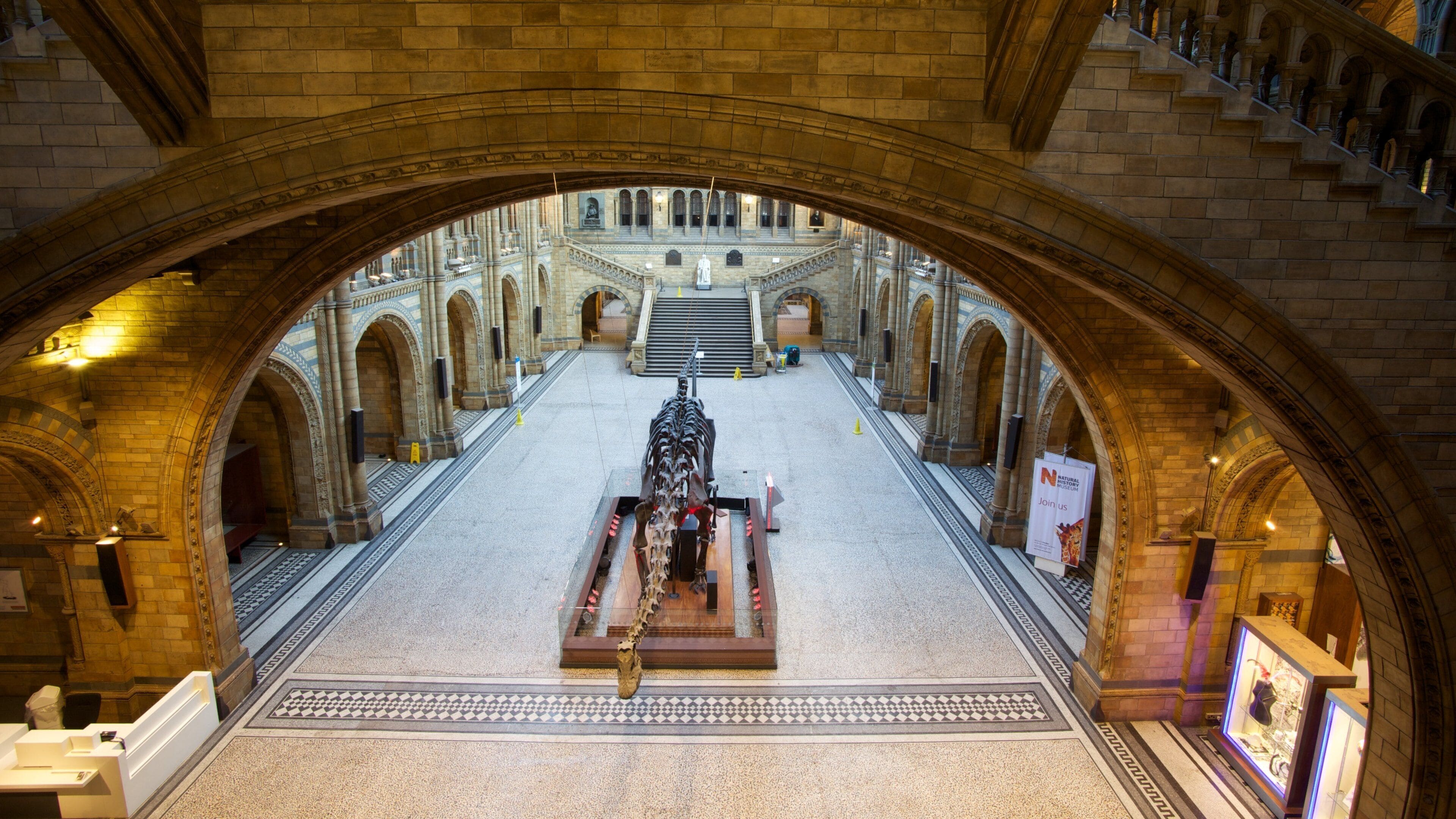 London Natural History Museum which includes heritage elements, interior views and heritage architecture