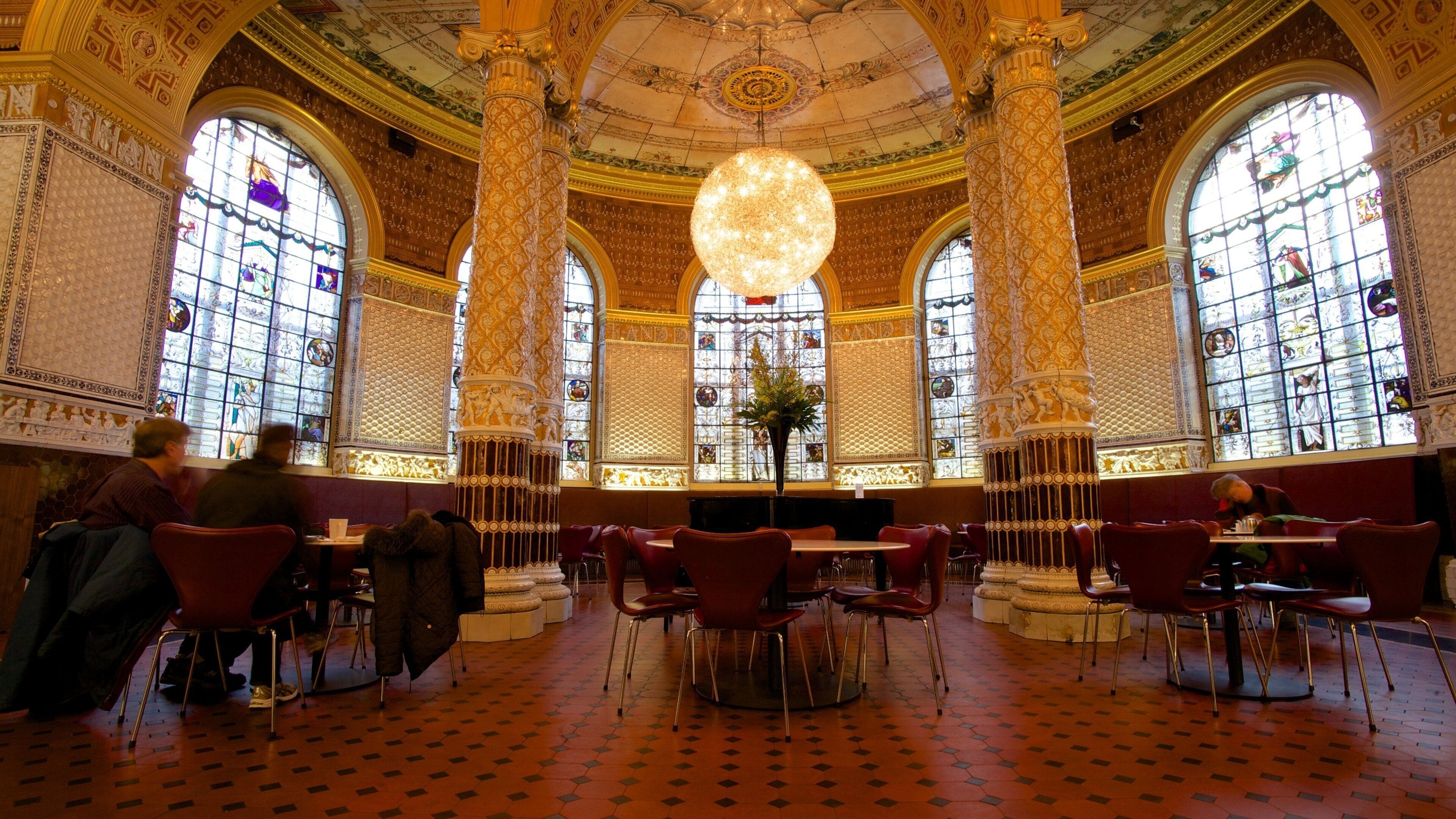 Victoria and Albert Museum featuring heritage architecture, interior views and heritage elements